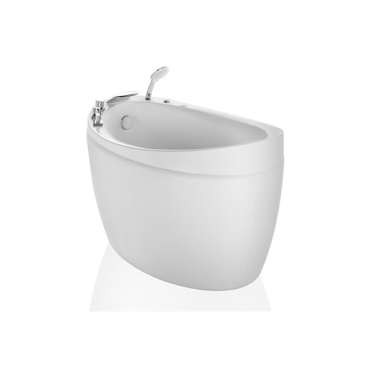 59" W x 31.5" D x 30.71" H in. Freestanding Air Jets Bathtub - DEEP SOAKING TUB - Integrated Seat - Faucet and Showerhead