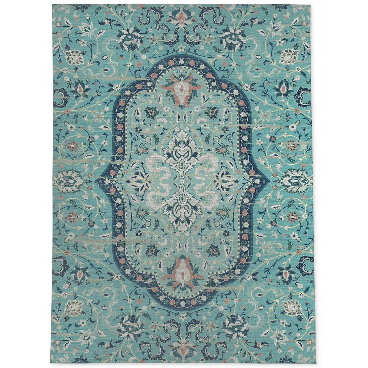 EMPIRE TEAL TEXTURE Kitchen Mat By Marina Gutierrez