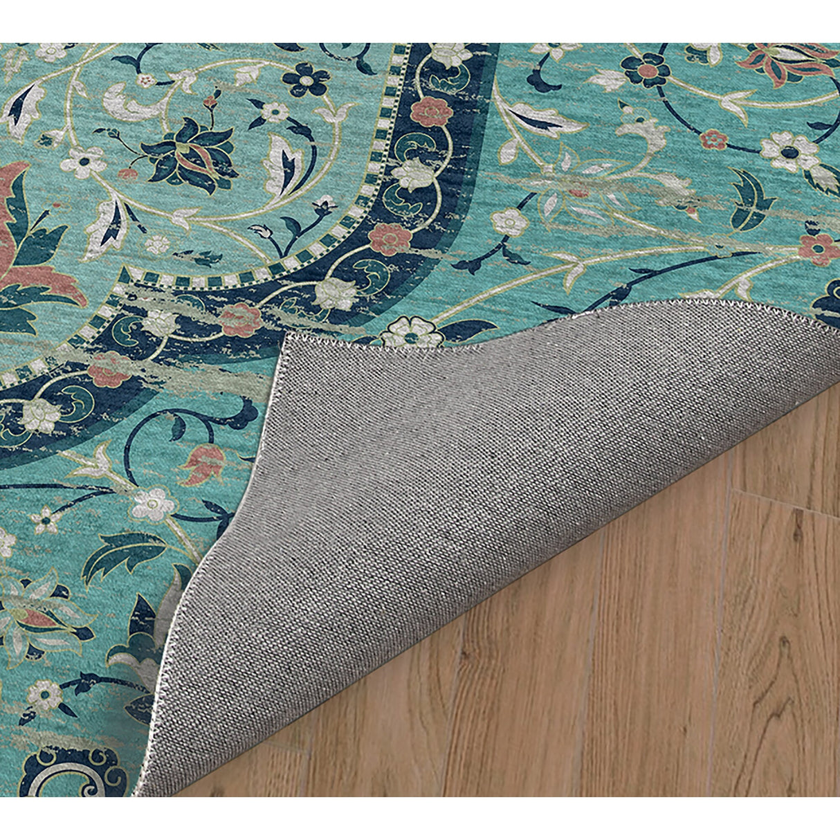 EMPIRE TEAL TEXTURE Kitchen Mat By Marina Gutierrez
