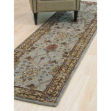 Hand-tufted Wool Blue Traditional Oriental Morris Rug (