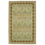 Hand-tufted Wool Green Traditional Floral Morgan Rug - 5' x 8'