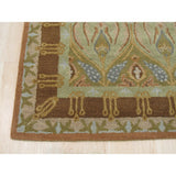 Hand-tufted Wool Green Traditional Floral Morgan Rug - 5' x 8'