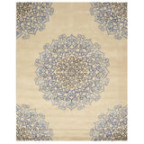 Hand-tufted Wool Blue Transitional Oriental Modern Naiin Rug