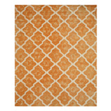 Hand-tufted Wool Orange Transitional Geometric Tie-dye Moroccan Rug - 5' x 8'