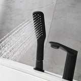 EPOWP Bathroom Matt Black Single Handle Deck Mounted Roman Tub Faucet