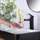 EPOWP Waterfall Vessel Sink Bathroom Faucet with Cover Plate 6 inch