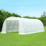 EROMMY 26' x 10' x 7' Greenhouse Large Gardening Plant Hot House Portable Walking in Tunnel Tent, White - 10' x 26'