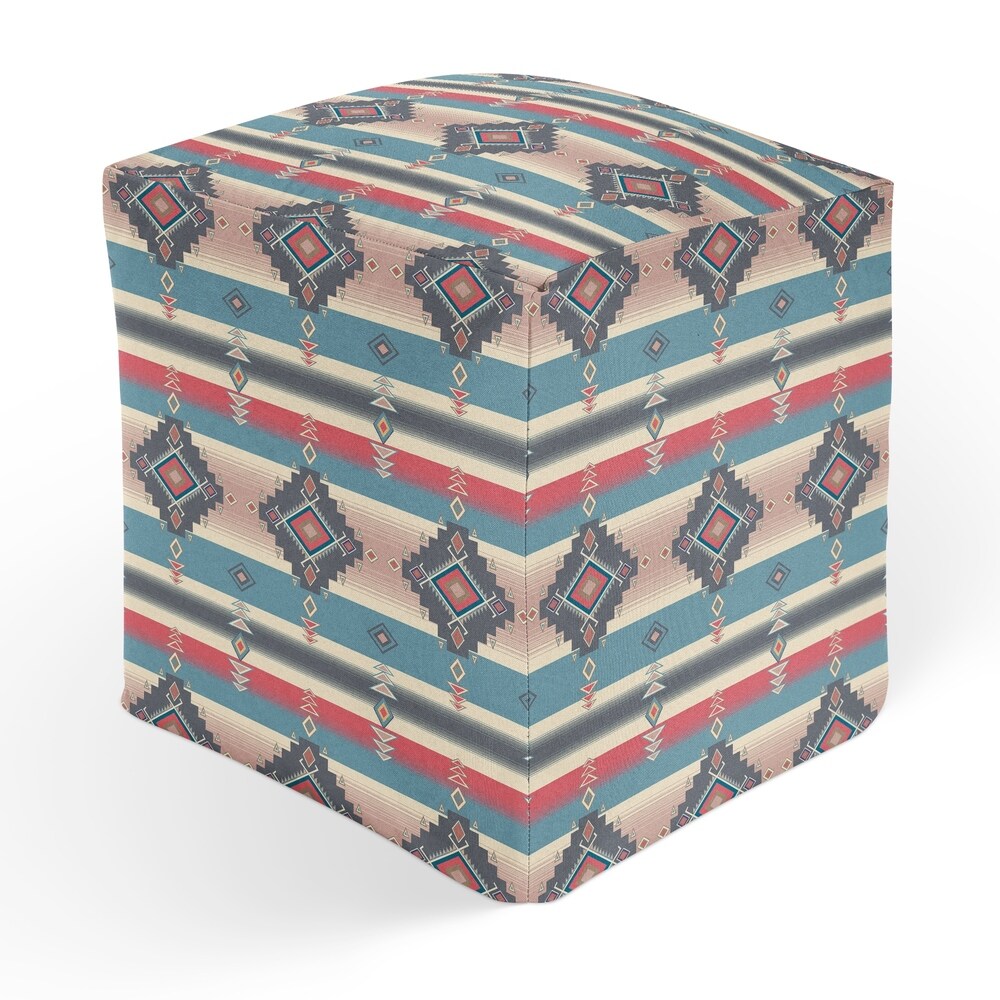 ESCOBAR BLUE Square Pouf By Kavka Designs