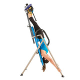 EXERPEUTIC 225SL Inversion Table with AIR SOFT No Pinch Ankle Holders - Blue