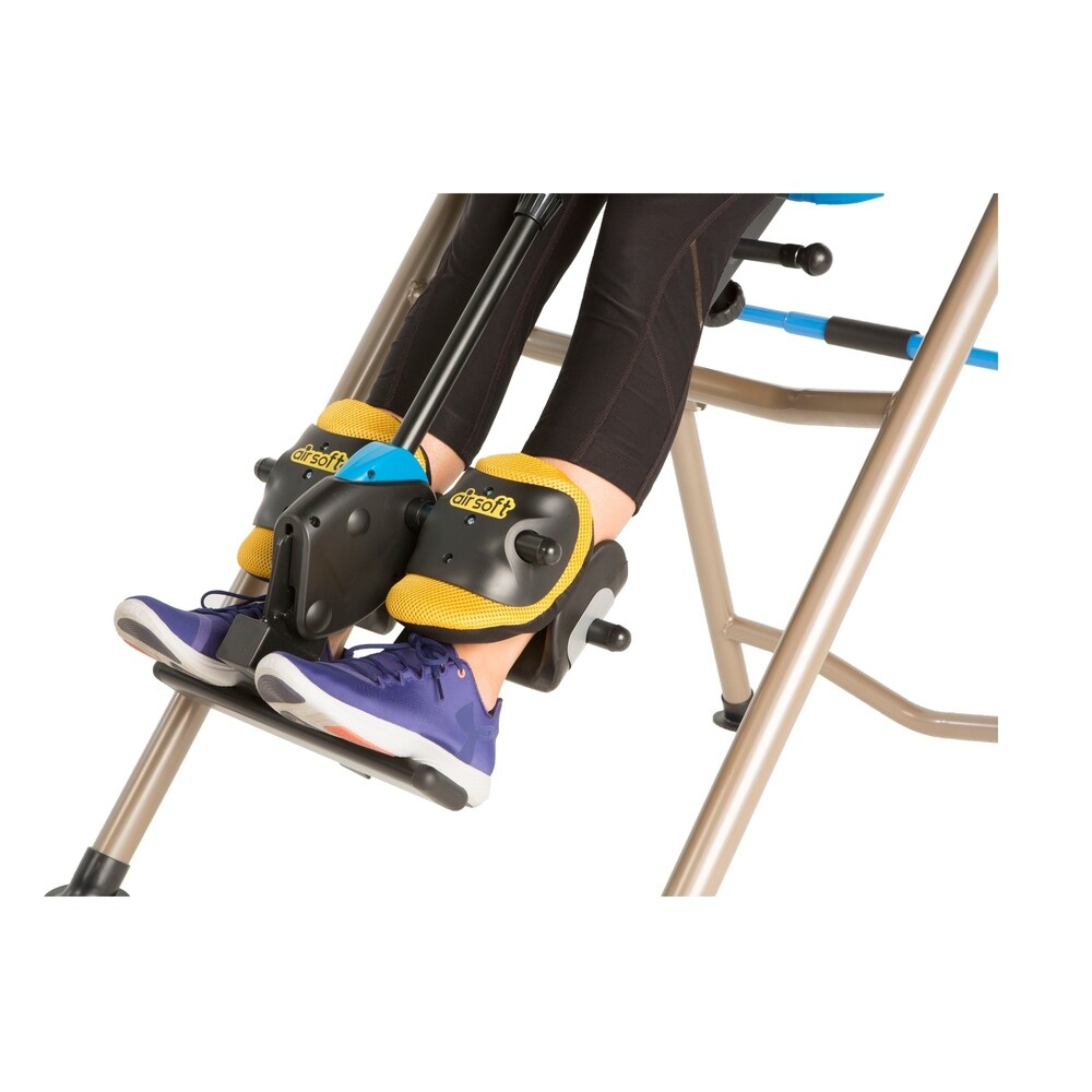 EXERPEUTIC 225SL Inversion Table with AIR SOFT No Pinch Ankle Holders - Blue