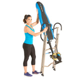 EXERPEUTIC 225SL Inversion Table with AIR SOFT No Pinch Ankle Holders - Blue