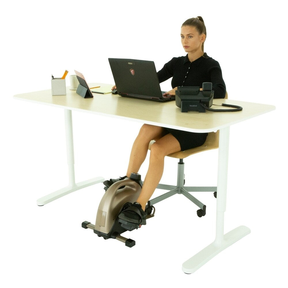 EXERPEUTIC 900 ExerWork Bluetooth Under Desk Exercise Bike