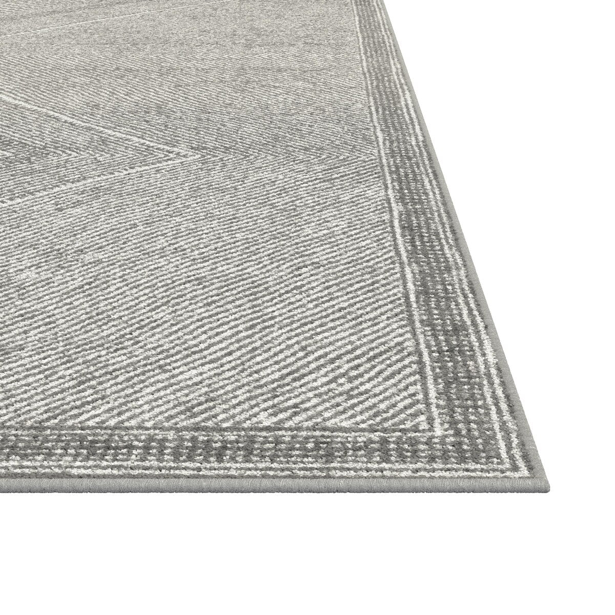 Benzara Gray Viscose Area Rug 8"x10" - 9'3" x 12'3"