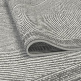 Benzara Gray Viscose Area Rug 8"x10" - 9'3" x 12'3"