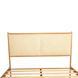 Full Size Platform Bed with Upholstered Headboard and Four Storage Drawers