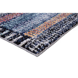 Larkin Black and White Polyester Area Rug 8"x10" - 9'3" x 12'3"