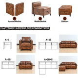 Modular Sectional Sofa L Shaped Convertible Couch with Reversible Chaise, Storage Seat with Ottomans