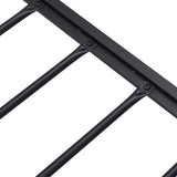 Queen Size Metal Platform Bed Frame with Wood Headboard and Footboard, Heavy Duty Bed with Slat Support