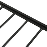 Queen Size Metal Platform Bed Frame with Wood Headboard and Footboard, Heavy Duty Bed with Slat Support