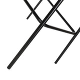 Set of 2 Lucifer Counter & Bar Stool with Tufted Back and Metal Base