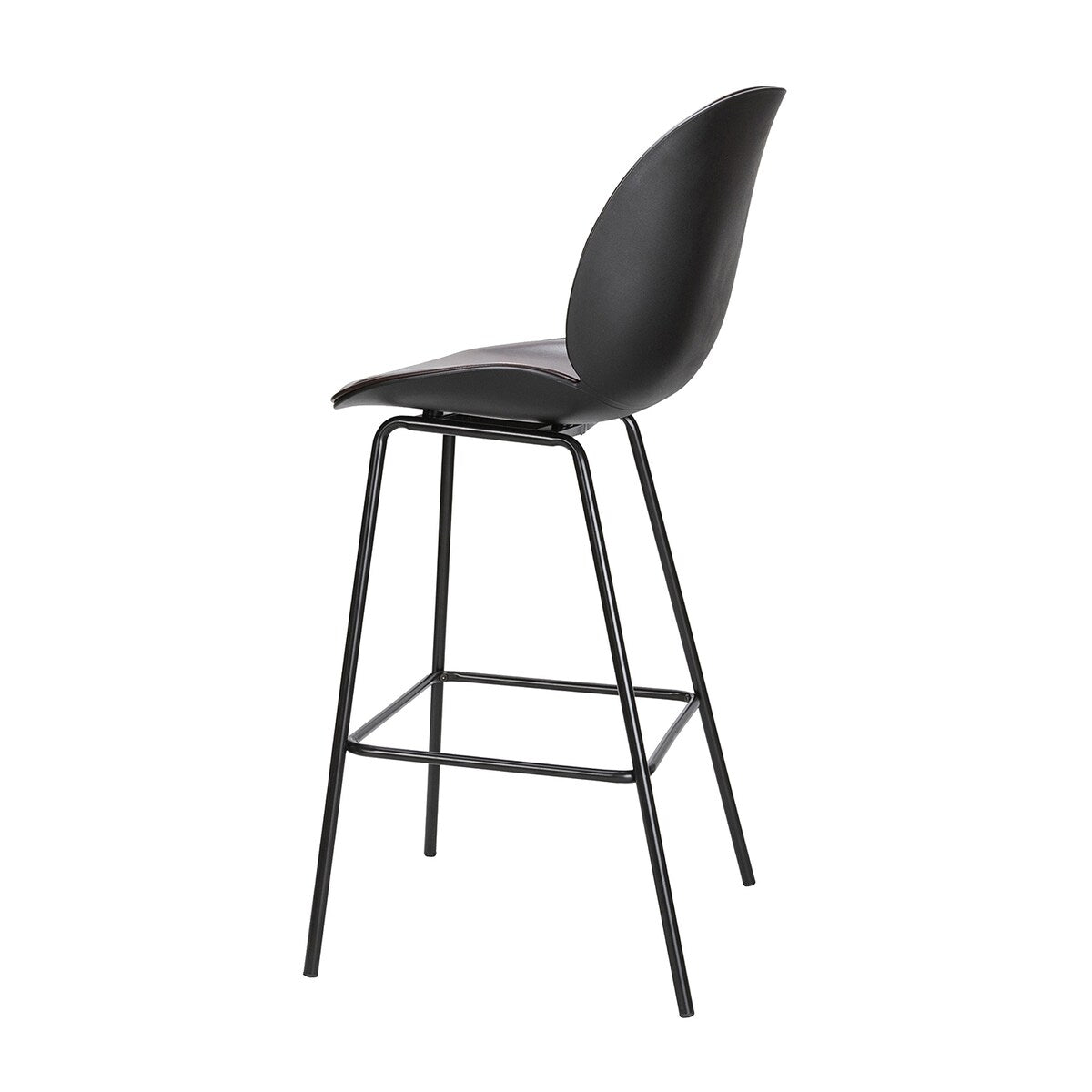 Set of 2 Lucifer Counter & Bar Stool with Tufted Back and Metal Base