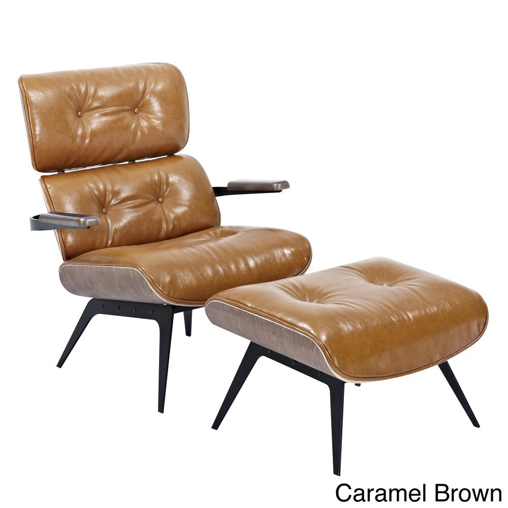 Eama Mid Century Modern Chair and Ottoman