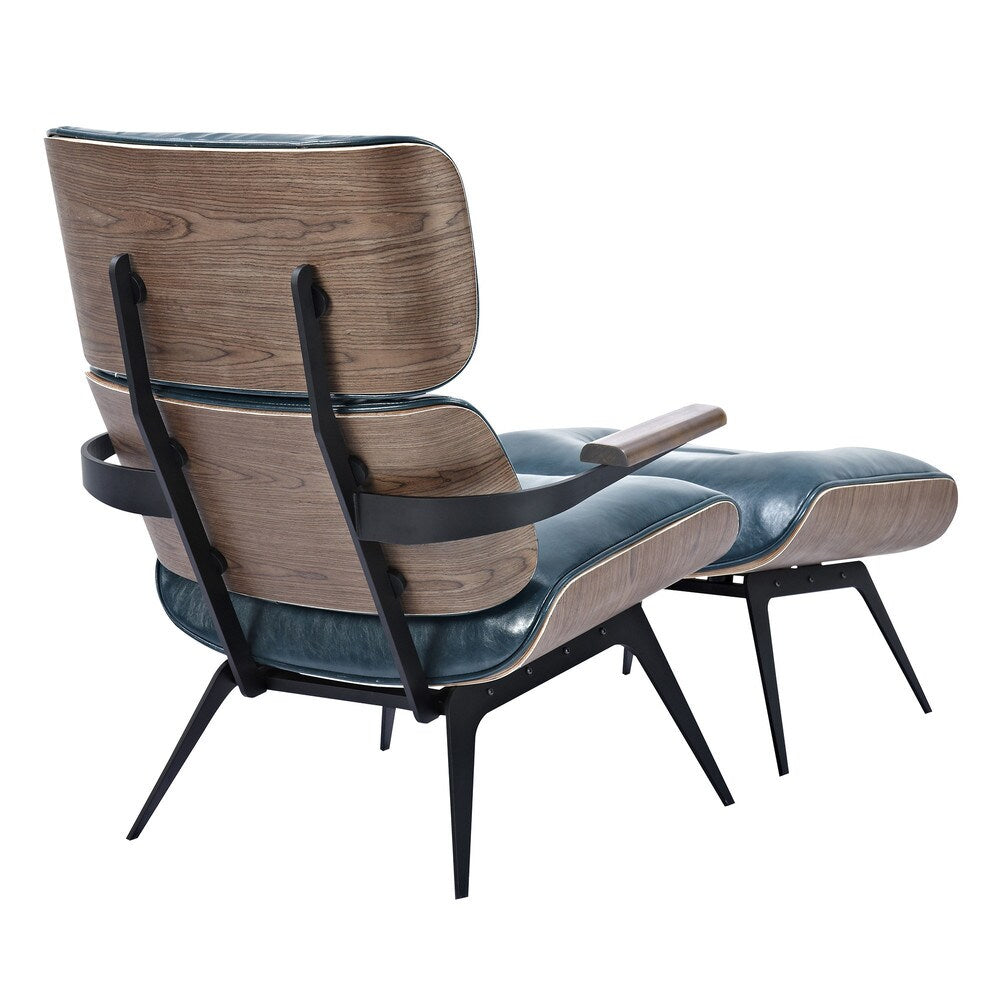 Eama Mid Century Modern Chair and Ottoman