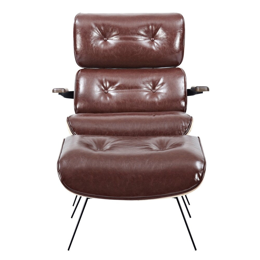 Eama Mid Century Modern Chair and Ottoman