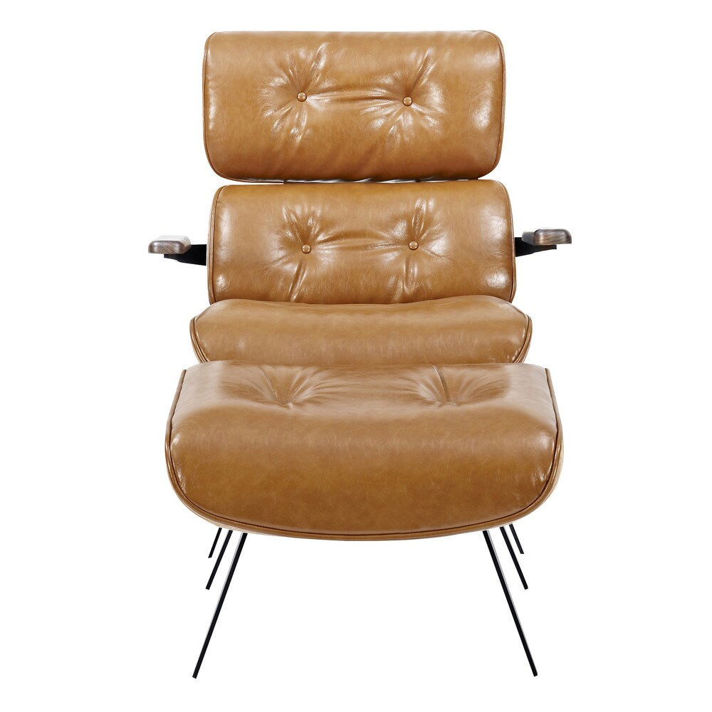 Eama Mid Century Modern Chair and Ottoman