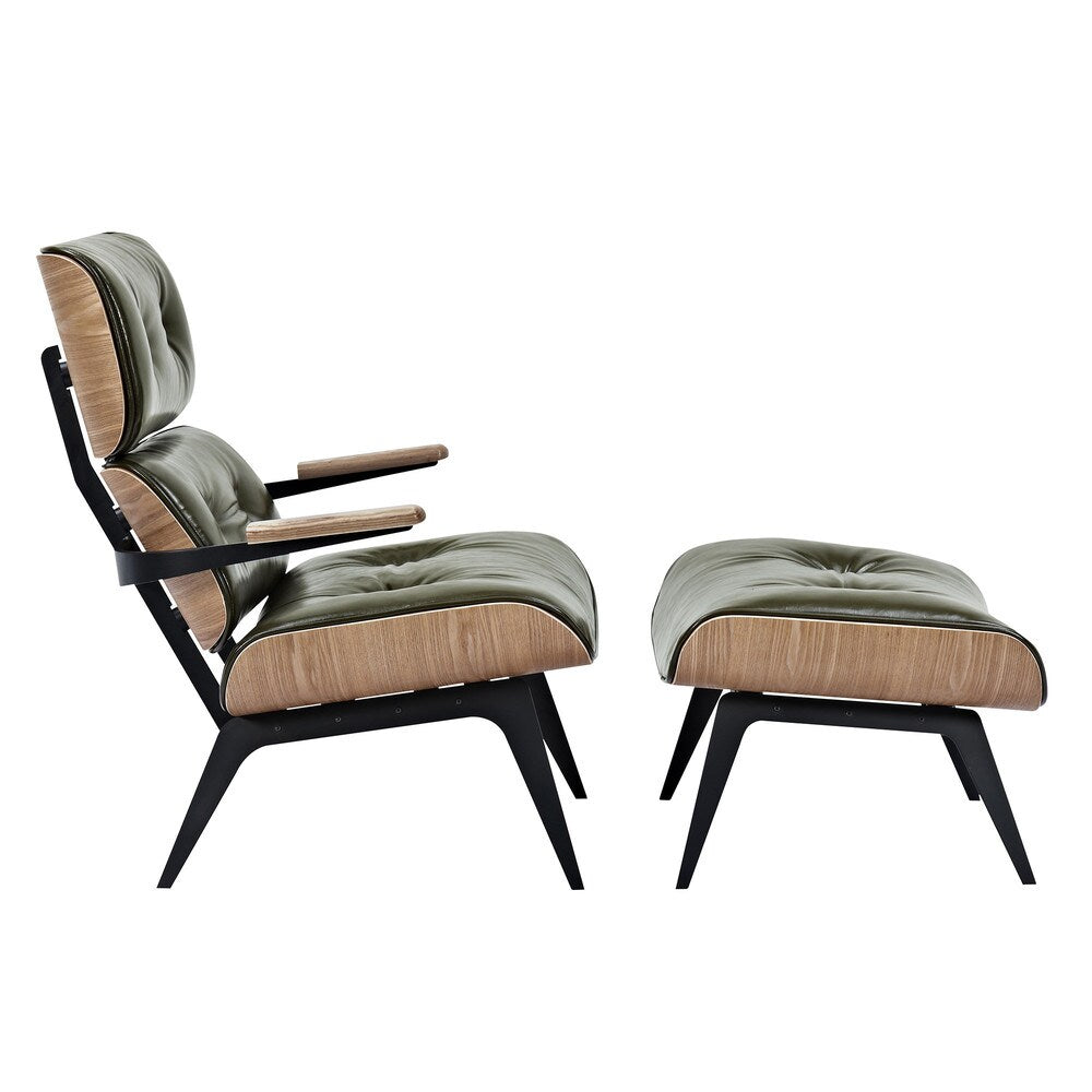 Eama Mid Century Modern Chair and Ottoman