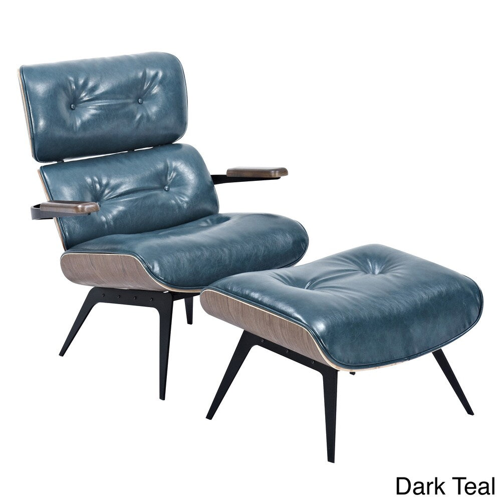 Eama Mid Century Modern Chair and Ottoman