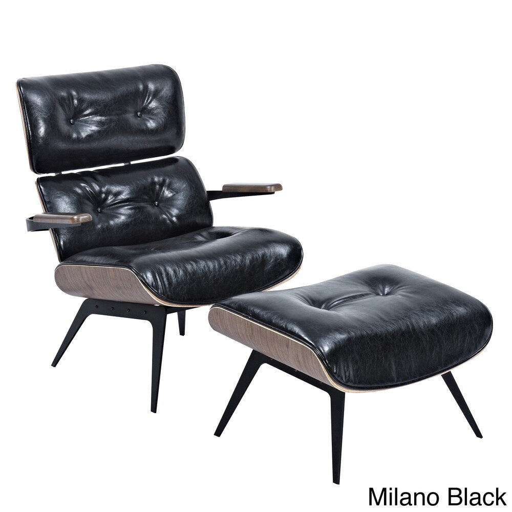 Eama Mid Century Modern Chair and Ottoman