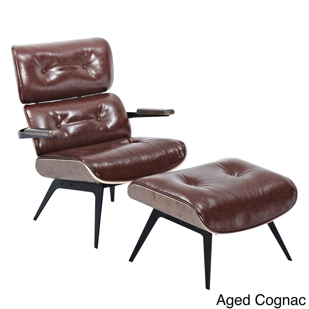 Eama Mid Century Modern Chair and Ottoman