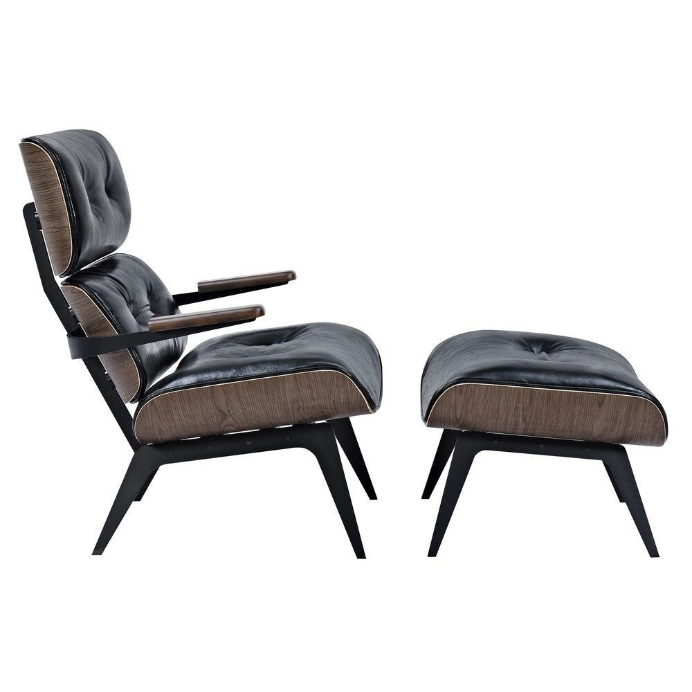 Eama Mid Century Modern Chair and Ottoman