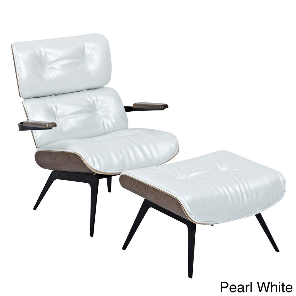 Eama Mid Century Modern Chair and Ottoman