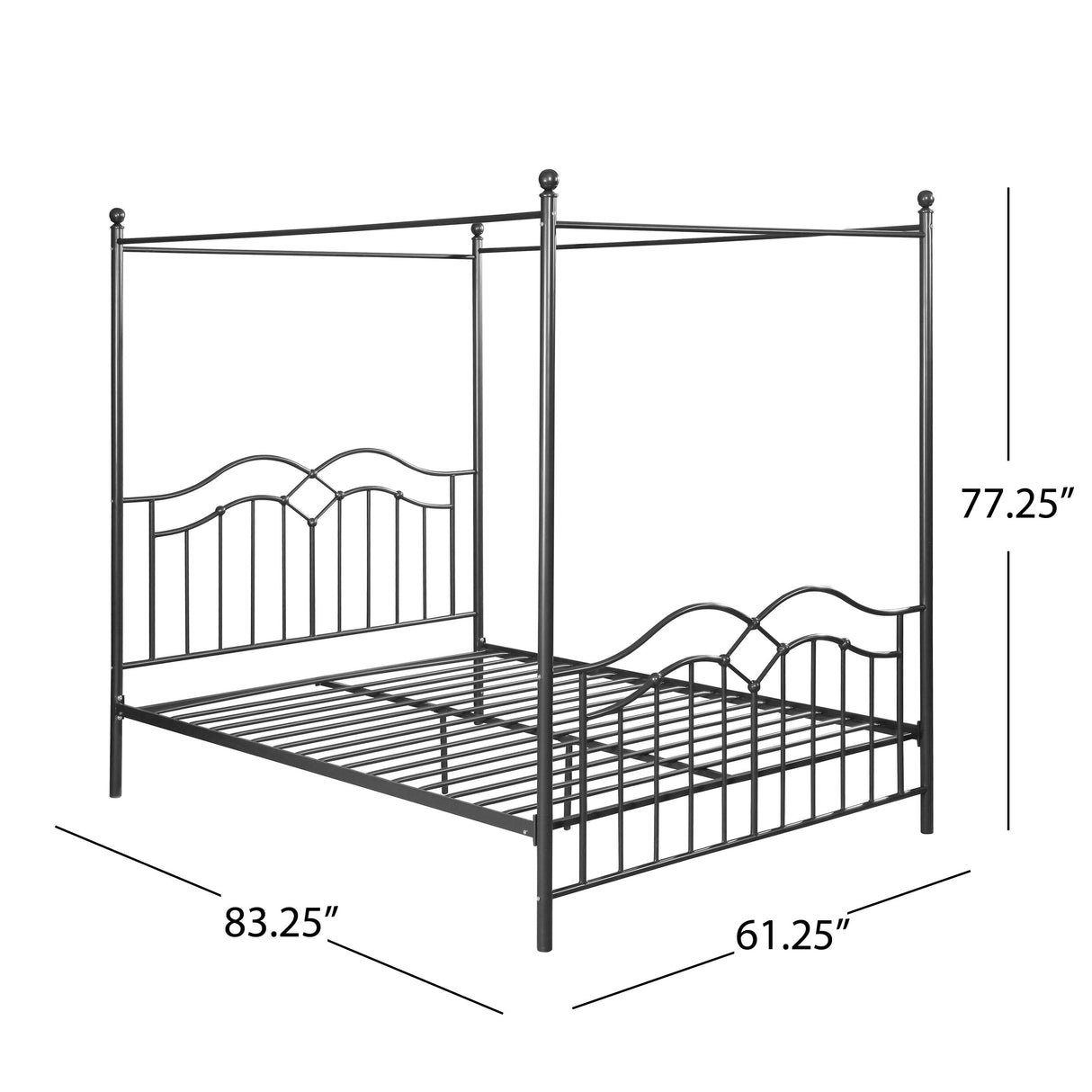 Earhart Metal Queen Canopy Platform Bed by Christopher Knight Home
