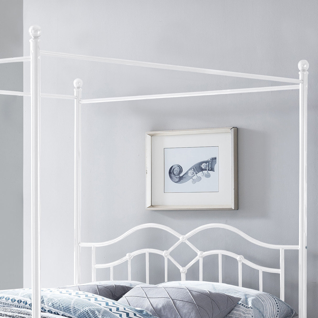 Earhart Metal Queen Canopy Platform Bed by Christopher Knight Home