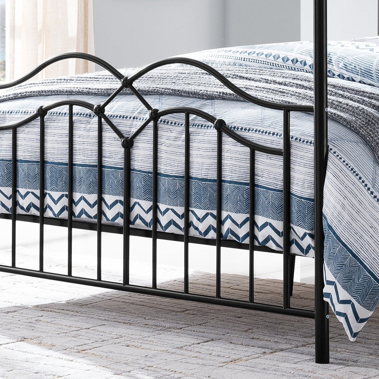 Earhart Metal Queen Canopy Platform Bed by Christopher Knight Home