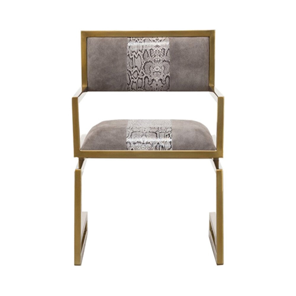 Earlene Leather Armchair - 22"L x 22"W x 30.25"H