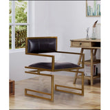 Earlene Leather Armchair - 22"L x 22"W x 30.25"H