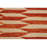 Earnesti Rust/Beige Hand-Woven Kilim Wool Rug - 6'5 x 9'10 - 6'5" x 9'10" - 6'5" x 9'10"