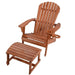 Earth Collection Adirondack Chair and Ottoman Set