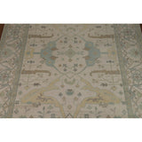 Earth Tone Oushak Indian Area Rug Bedroom Handmade Wool Carpet - 9'0" x 12'0"