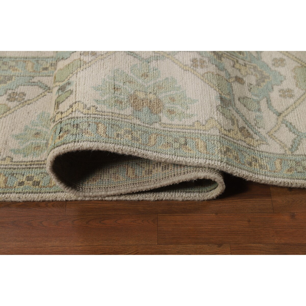 Earth Tone Oushak Indian Area Rug Bedroom Handmade Wool Carpet - 9'0" x 12'0"