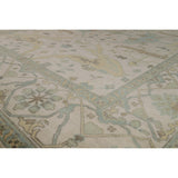 Earth Tone Oushak Indian Area Rug Bedroom Handmade Wool Carpet - 9'0" x 12'0"