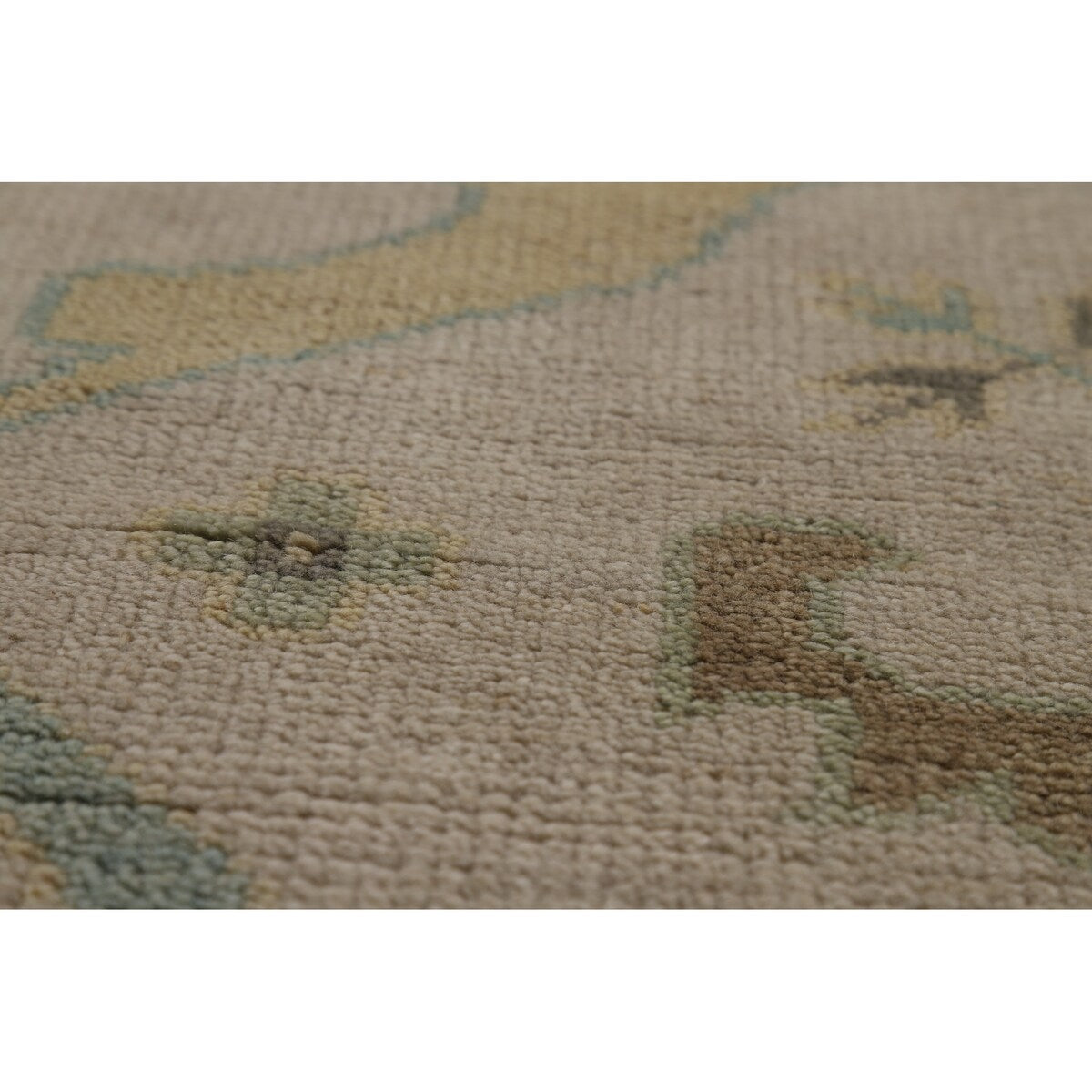 Earth Tone Oushak Indian Area Rug Bedroom Handmade Wool Carpet - 9'0" x 12'0"