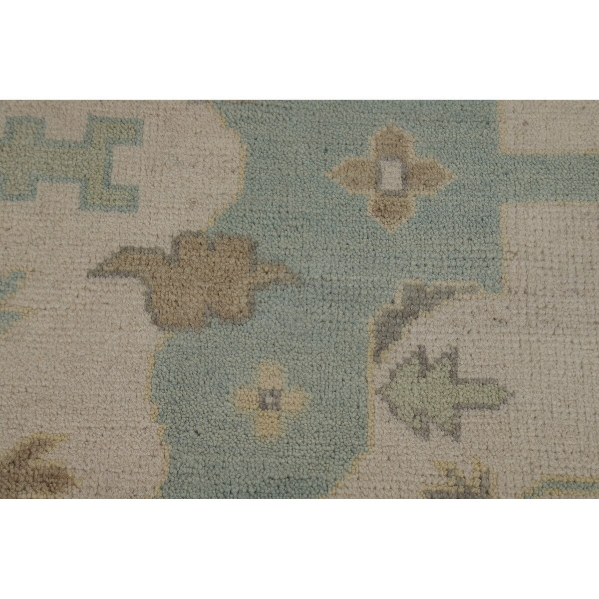 Earth Tone Oushak Indian Area Rug Bedroom Handmade Wool Carpet - 9'0" x 12'0"