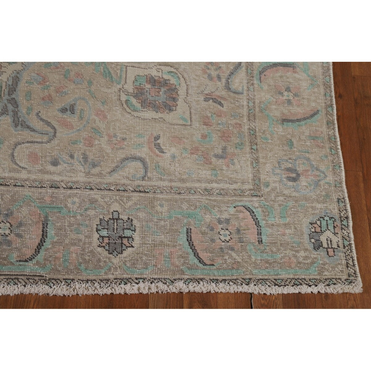 Earth Tone Tabriz Persian Area Rug Hand-Knotted Wool Carpet - 7'7"x 10'4"