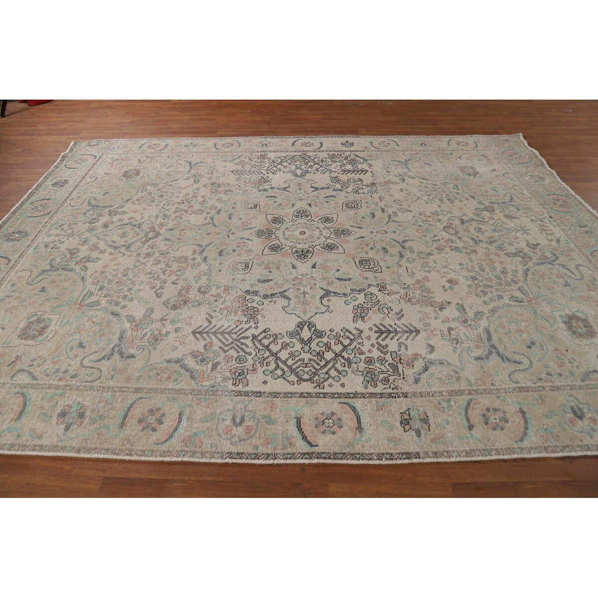 Earth Tone Tabriz Persian Area Rug Hand-Knotted Wool Carpet - 7'7"x 10'4"
