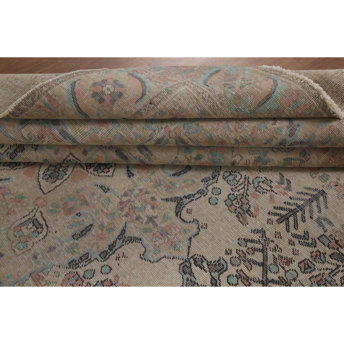 Earth Tone Tabriz Persian Area Rug Hand-Knotted Wool Carpet - 7'7"x 10'4"